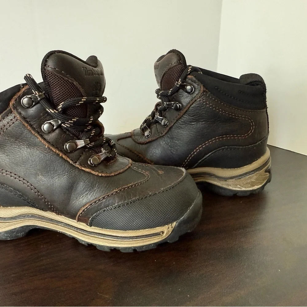 Timberland Kids Dark Brown Leather Boots